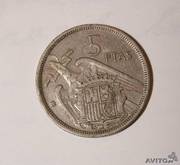 Продам монету 5 pтаs 1957г
